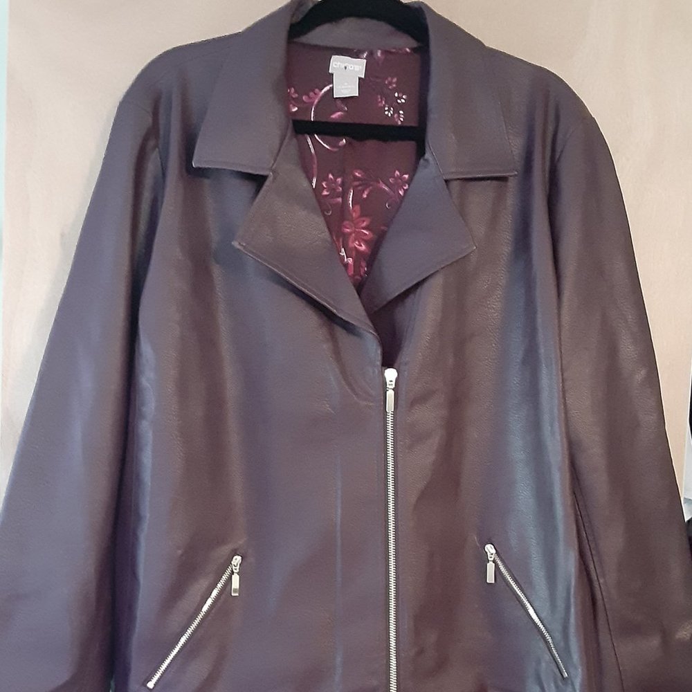 Plum purple moto jacket